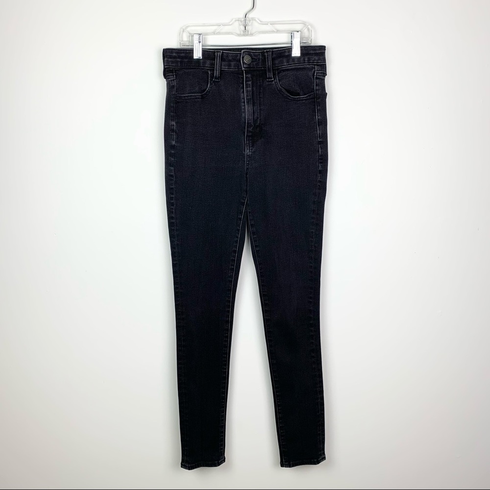 American Eagle Black Super Hi-Rise Jeggings Jeans
